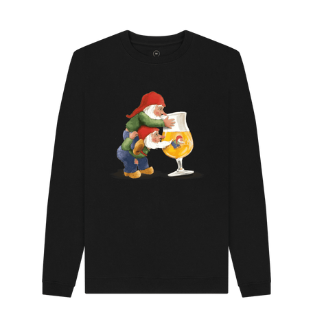 Black Recycled Printed Sweater Front