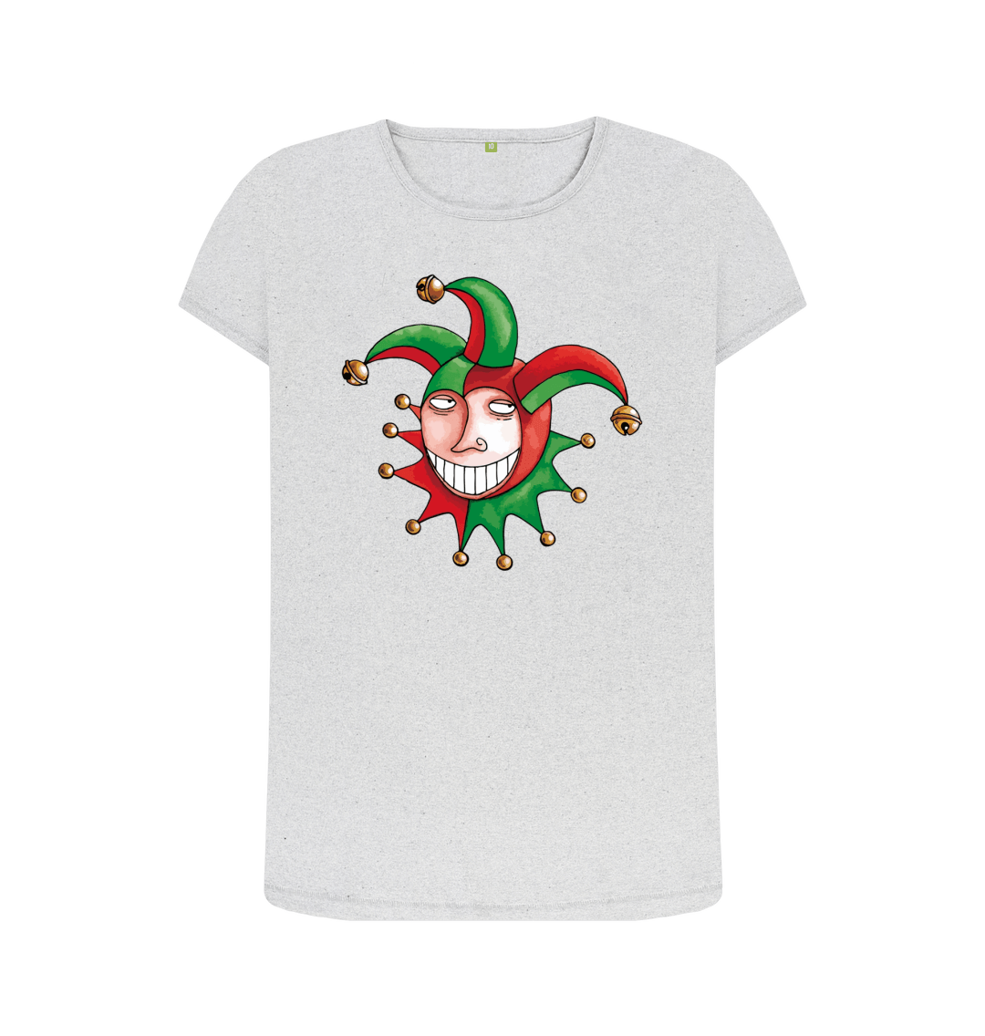 Grey Recycled Printed T-Shirt Front