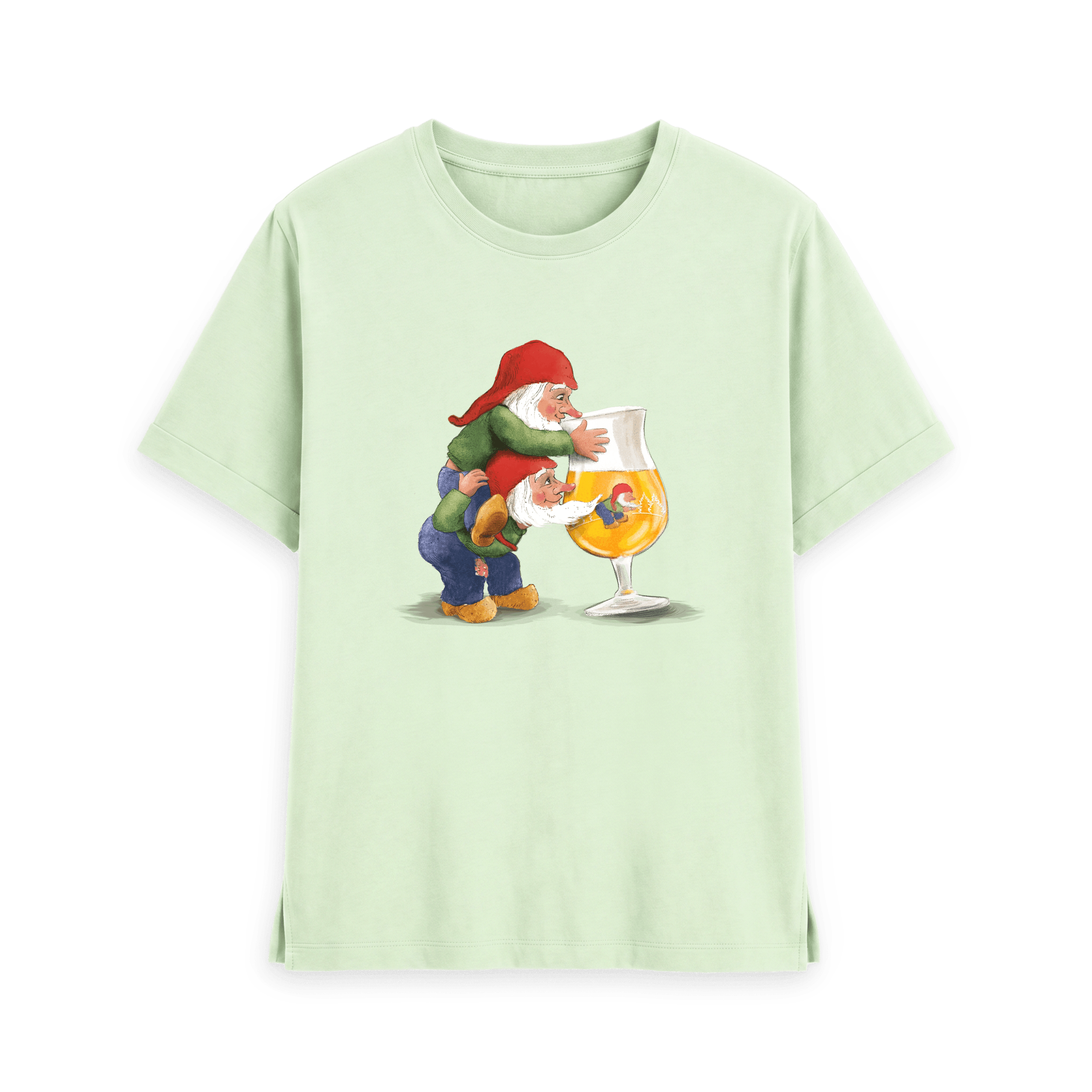 Pastel Green Printed T-shirt Front