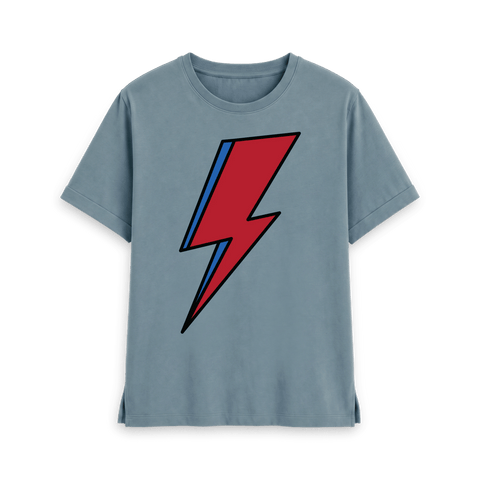Stone Blue Printed T-shirt Front