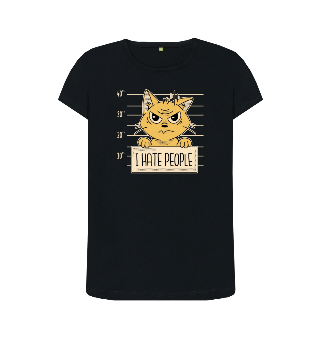 Black Printed T-shirt Front