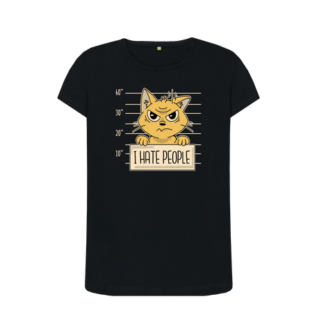 Black Printed T-shirt Front