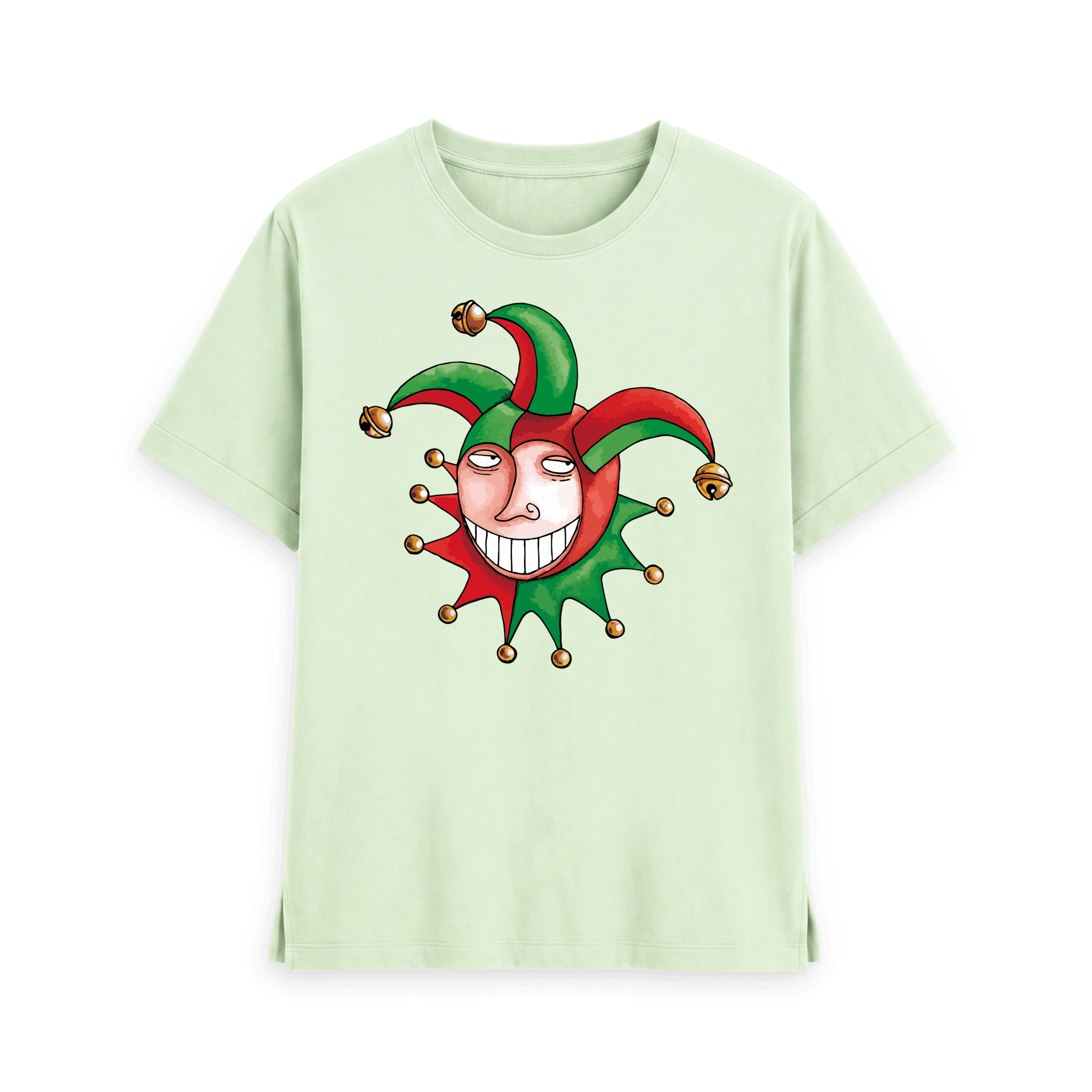 Pastel Green Printed T-shirt Front