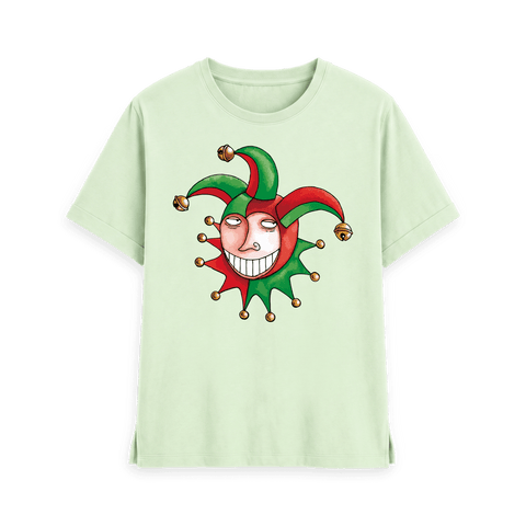 Pastel Green Printed T-shirt Front