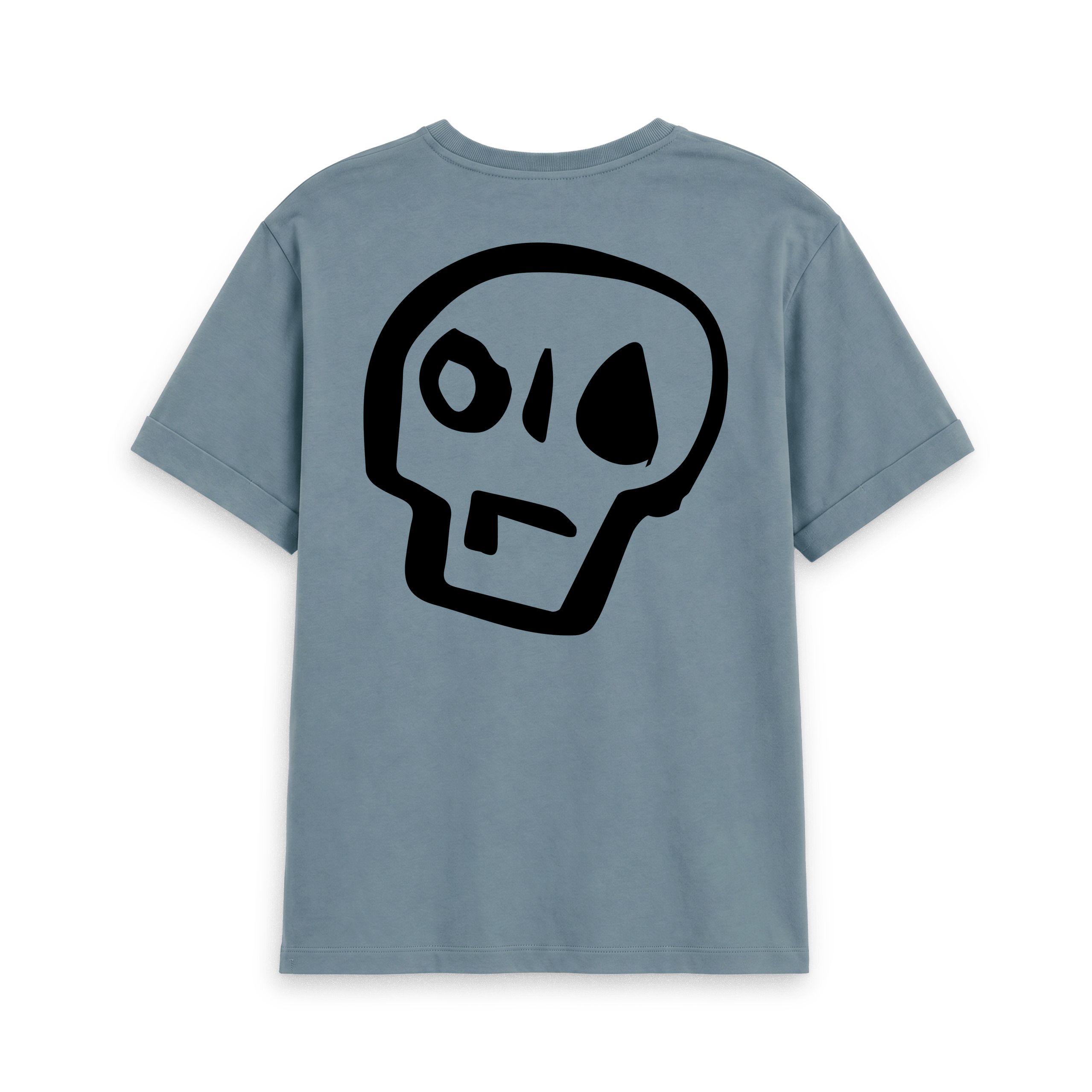 Stone Blue Printed T-shirt Back