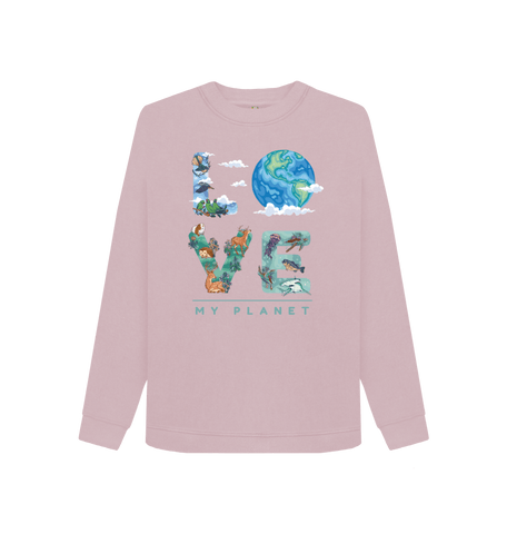 Mauve Printed Sweater Front