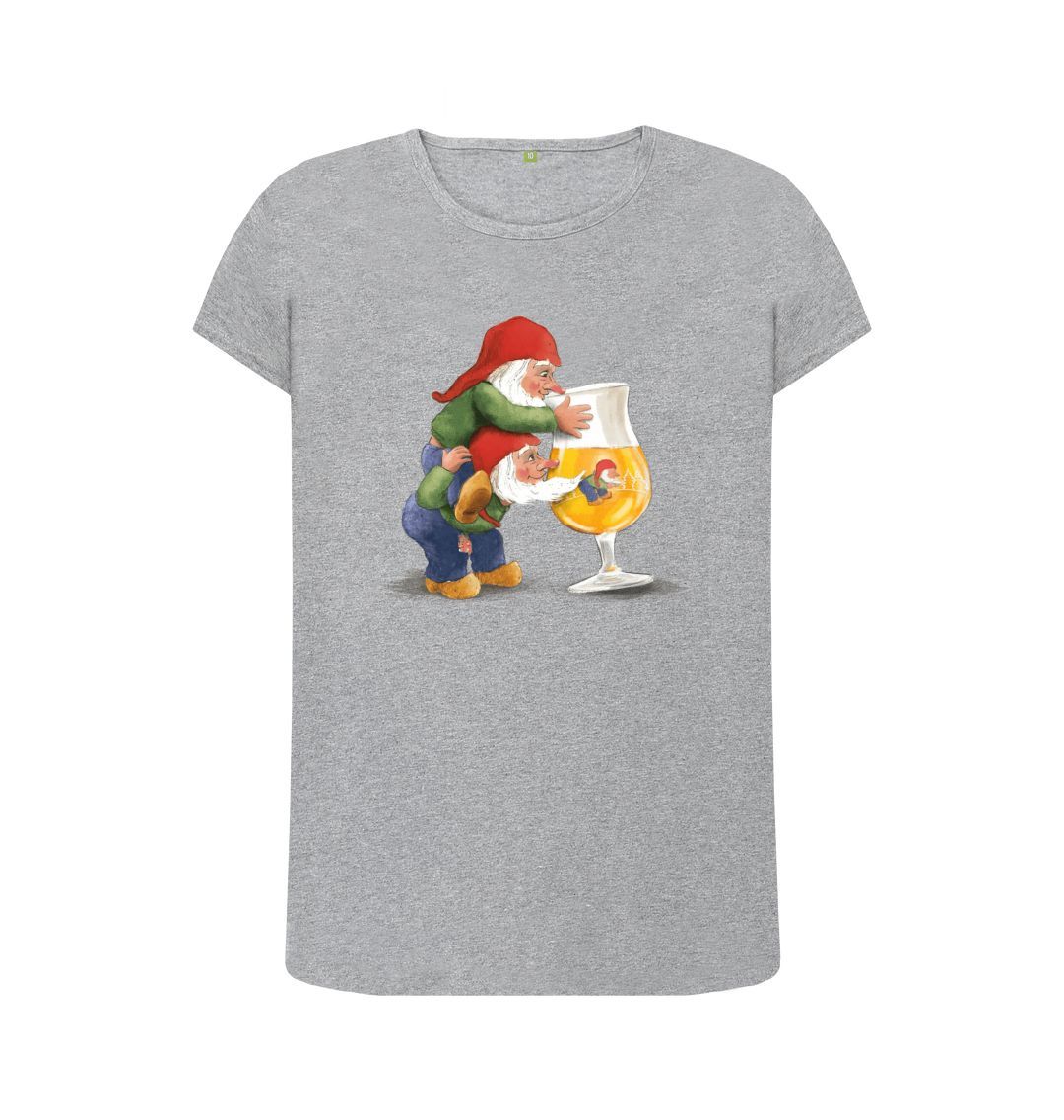 Athletic Grey Gnomes Drinking La Chouffe Women's Crew Neck T-Shirt