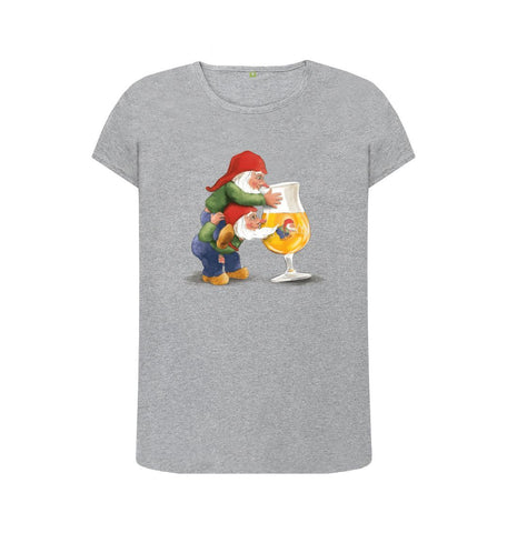 Athletic Grey Gnomes Drinking La Chouffe Women's Crew Neck T-Shirt