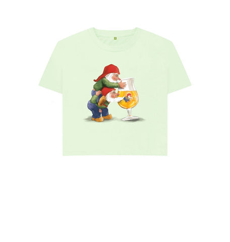 Pastel Green Gnomes Drinking La Chouffe Women's Boxy Tee