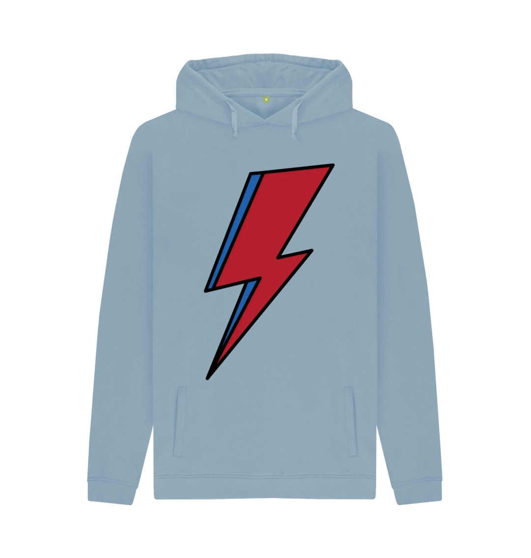 Stone Blue Printed Hoody Front