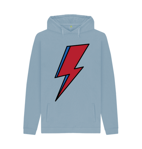 Stone Blue Printed Hoody Front