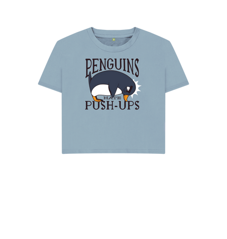 Stone Blue Printed T-shirt Front