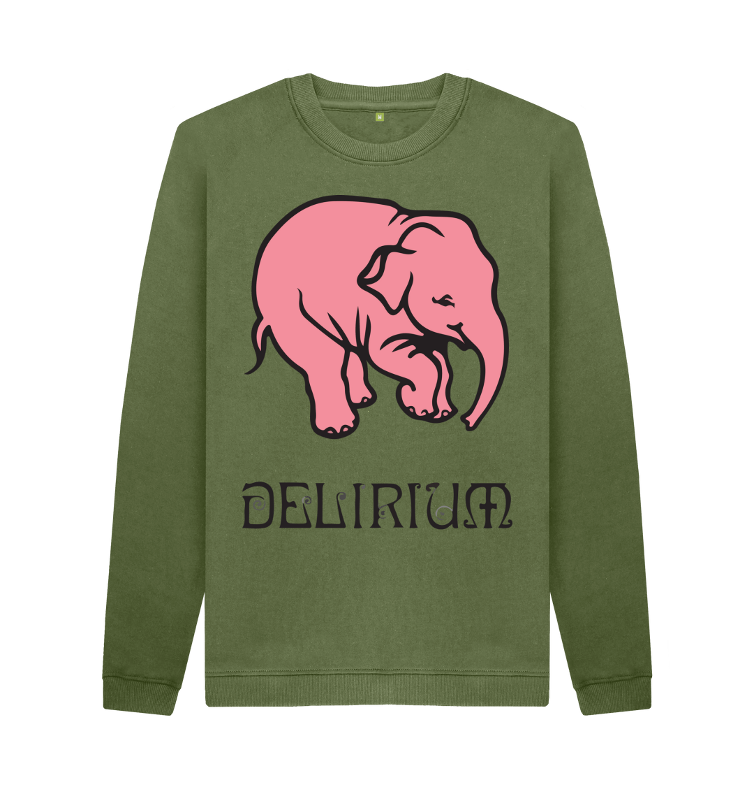Khaki Printed Sweater Front