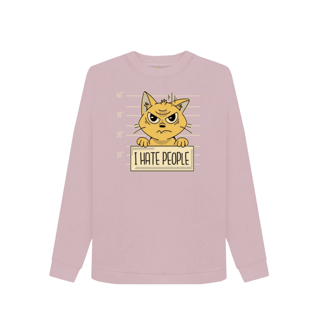 Mauve Printed Sweater Front