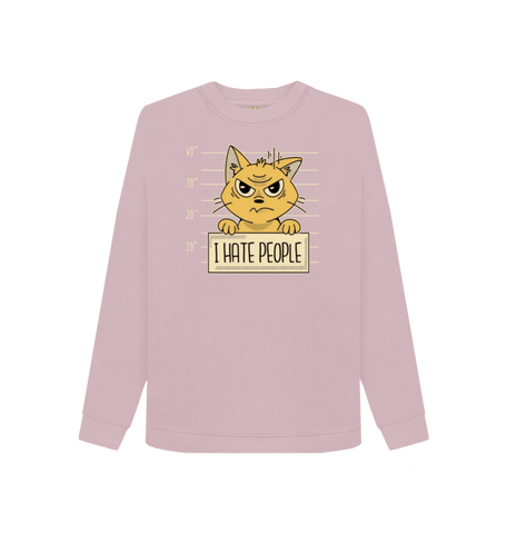 Mauve Printed Sweater Front