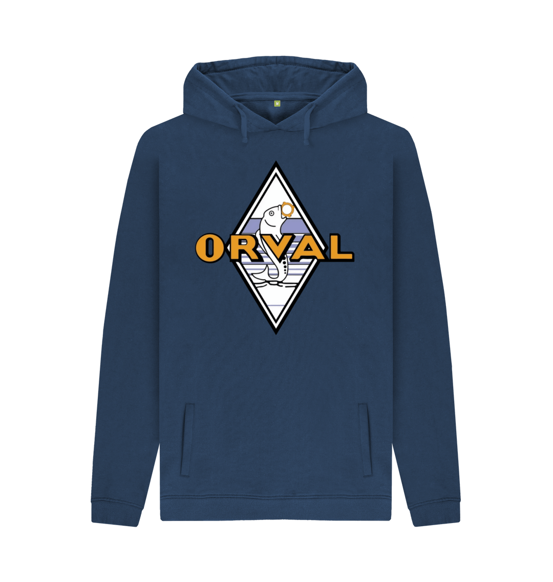 Navy Printed Hoody Front