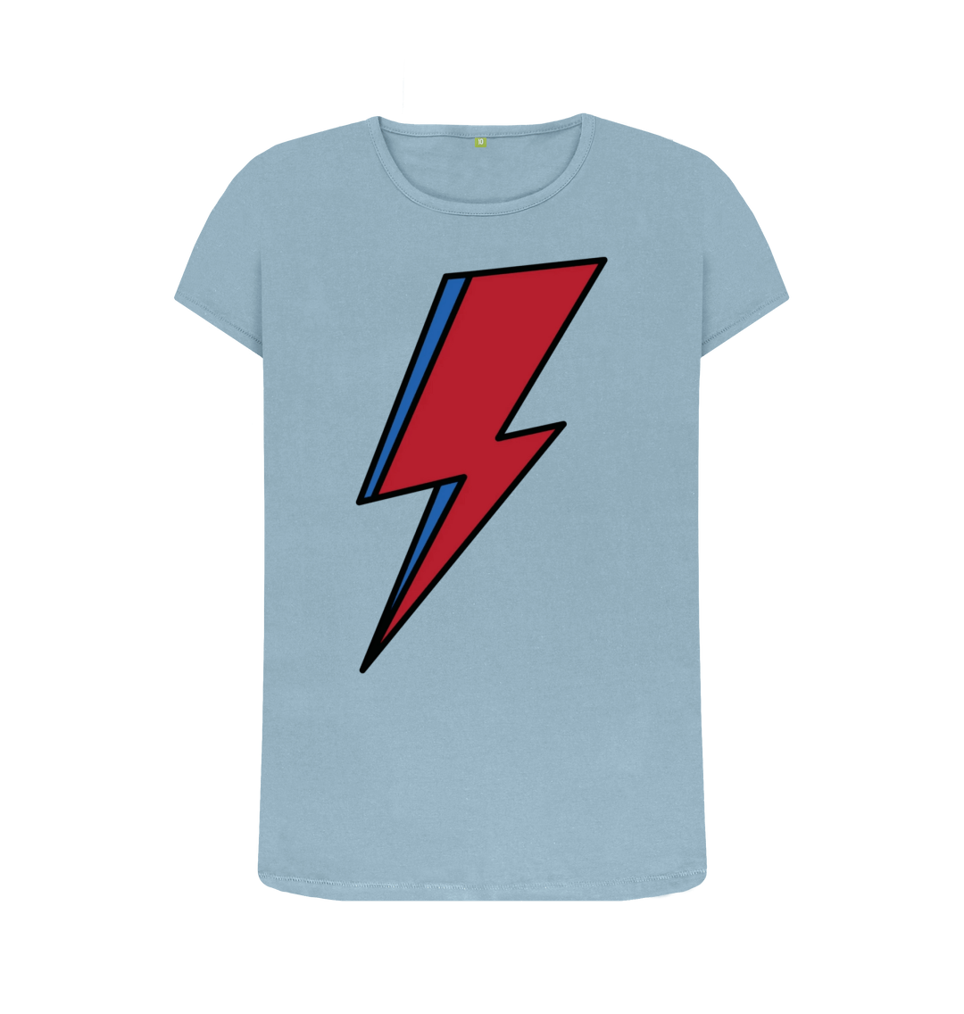 Stone Blue Printed T-shirt Front