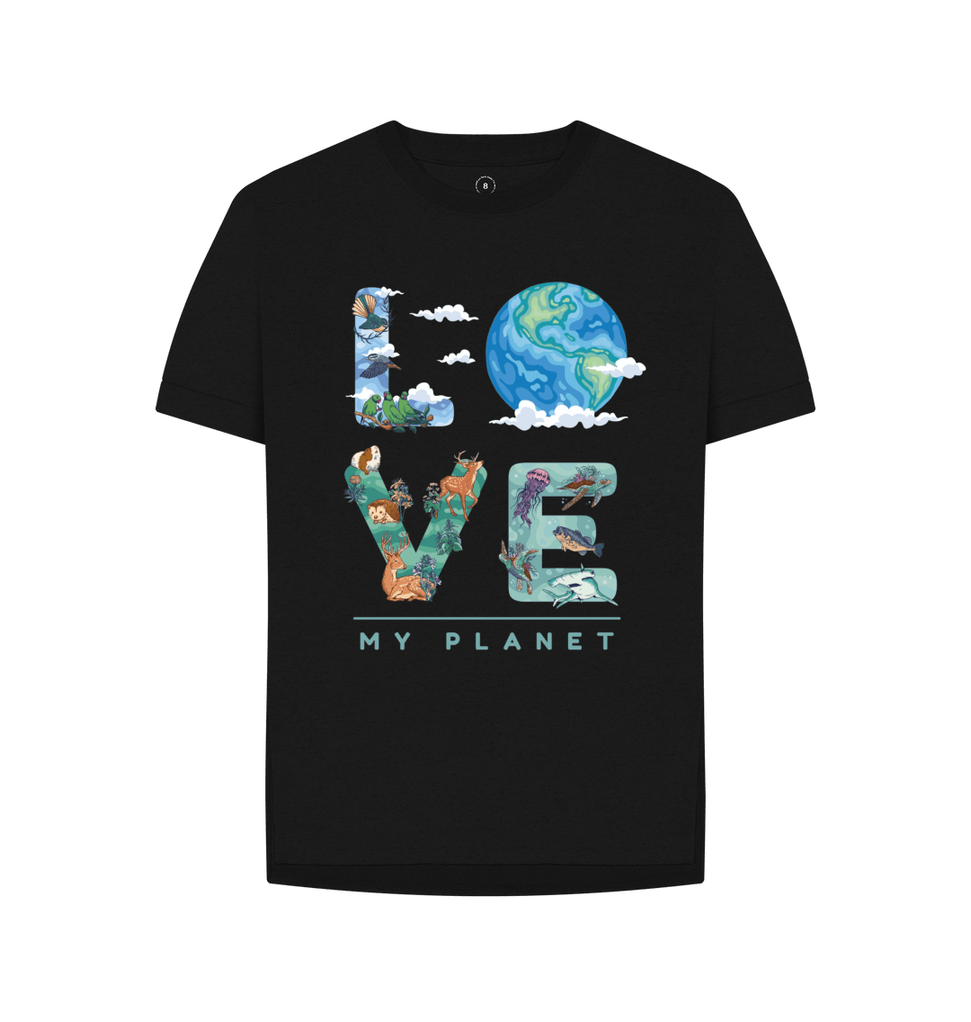 Black Printed T-shirt Front