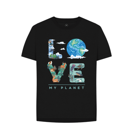 Black Printed T-shirt Front