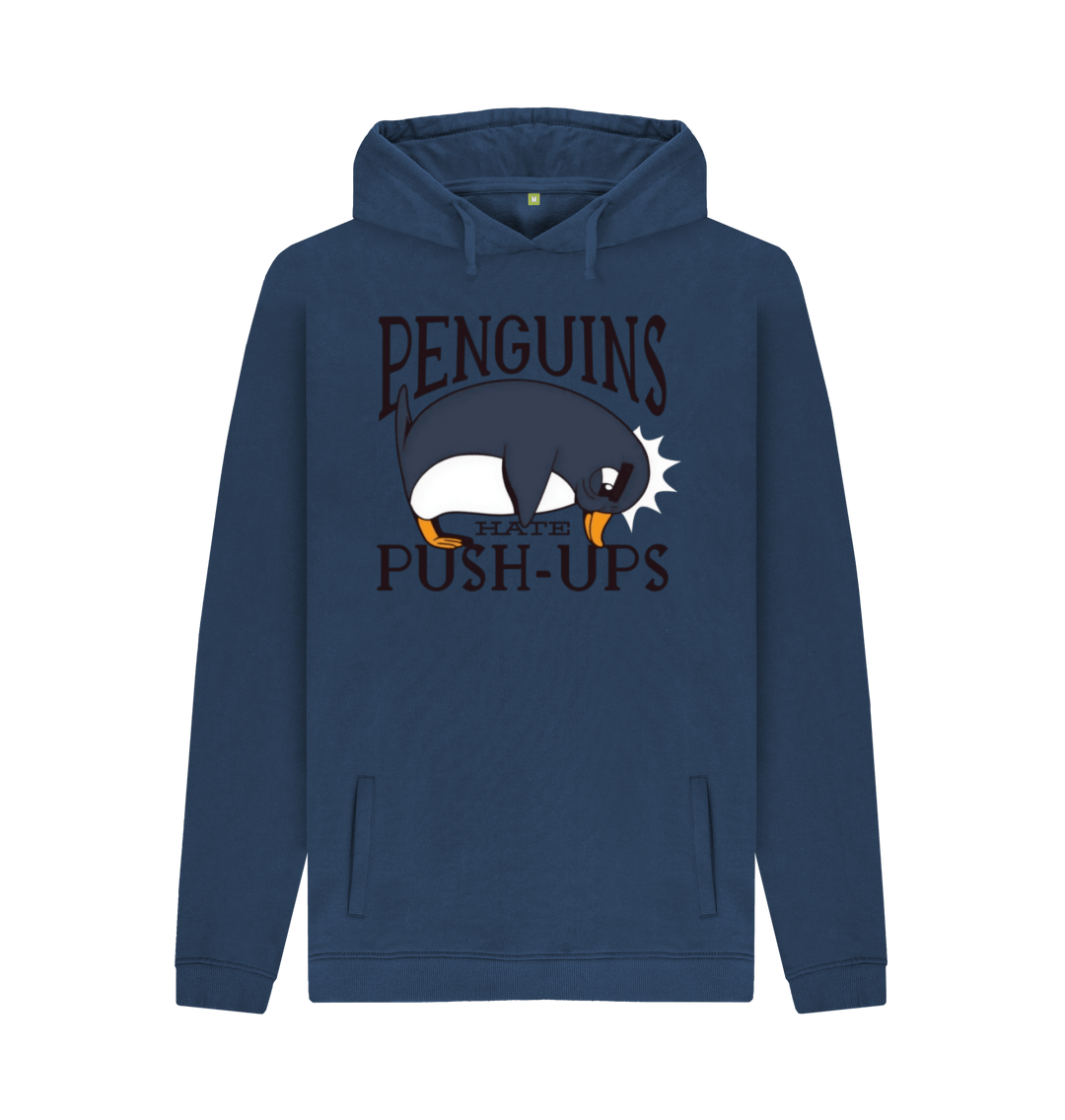 Navy Printed Hoody Front
