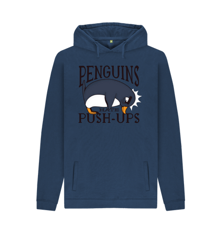 Navy Printed Hoody Front