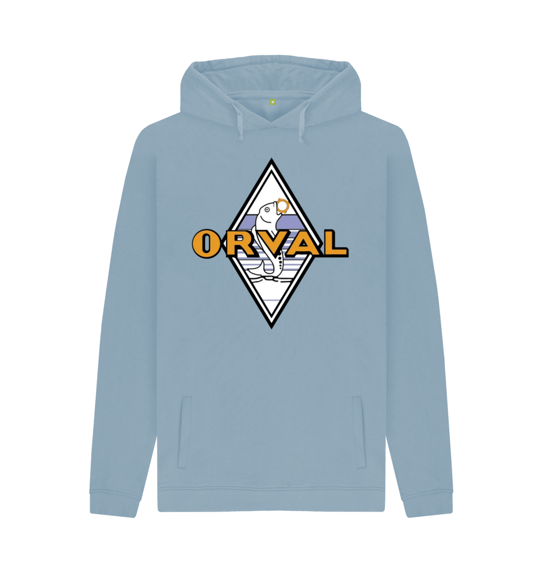 Stone Blue Printed Hoody Front