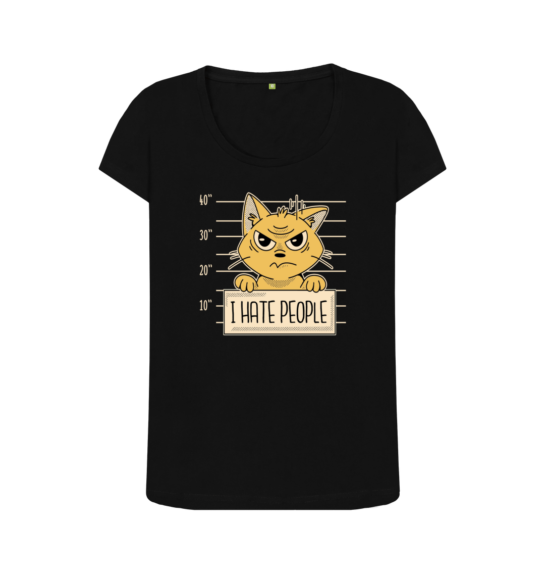 Black Printed T-shirt Front