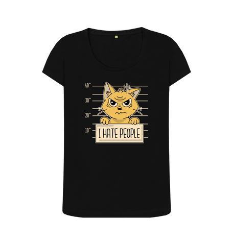 Black Printed T-shirt Front