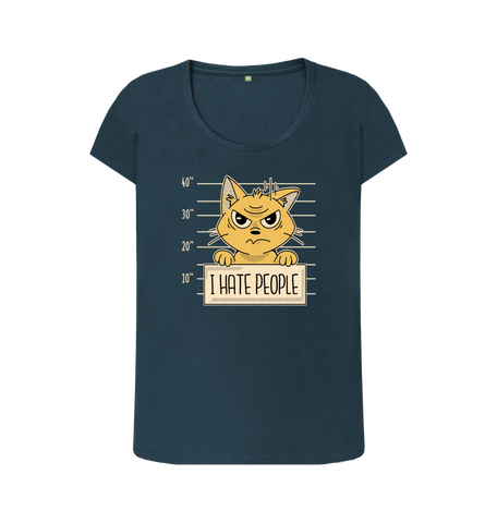 Denim Blue Printed T-shirt Front