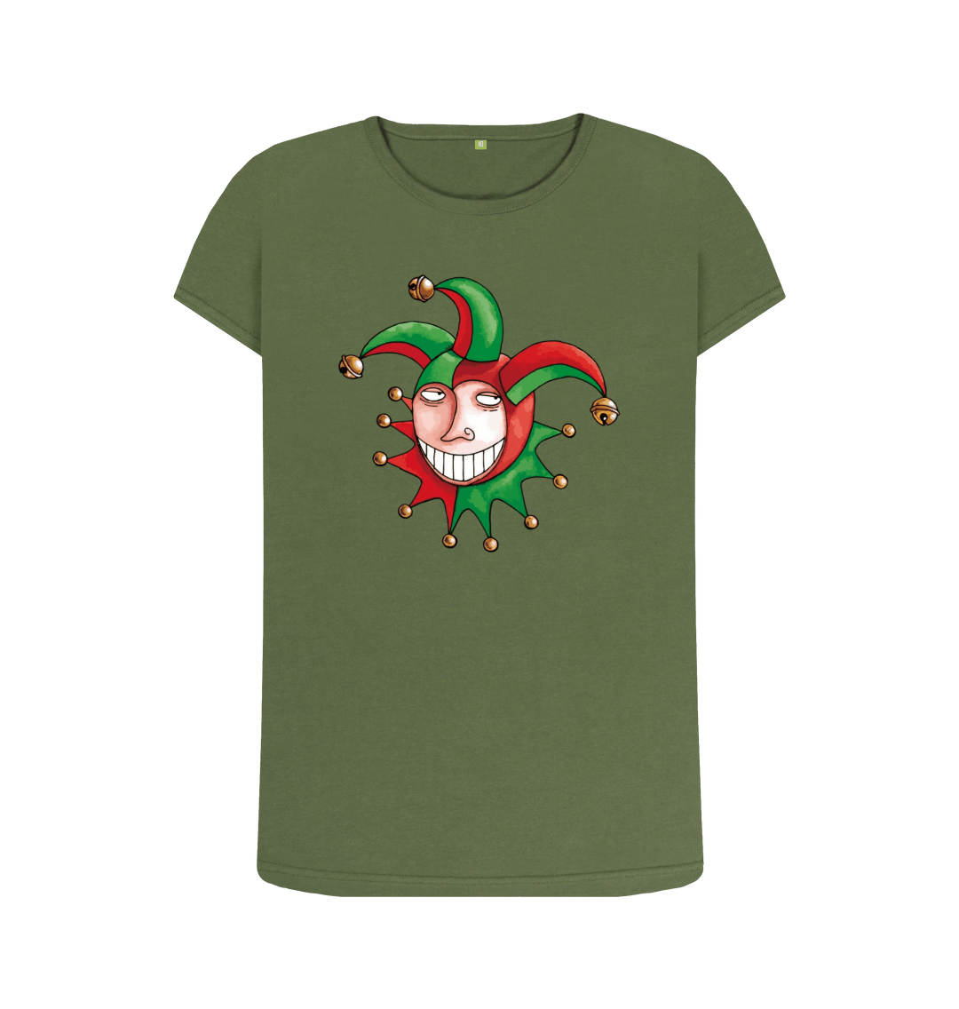 Khaki Printed T-shirt Front
