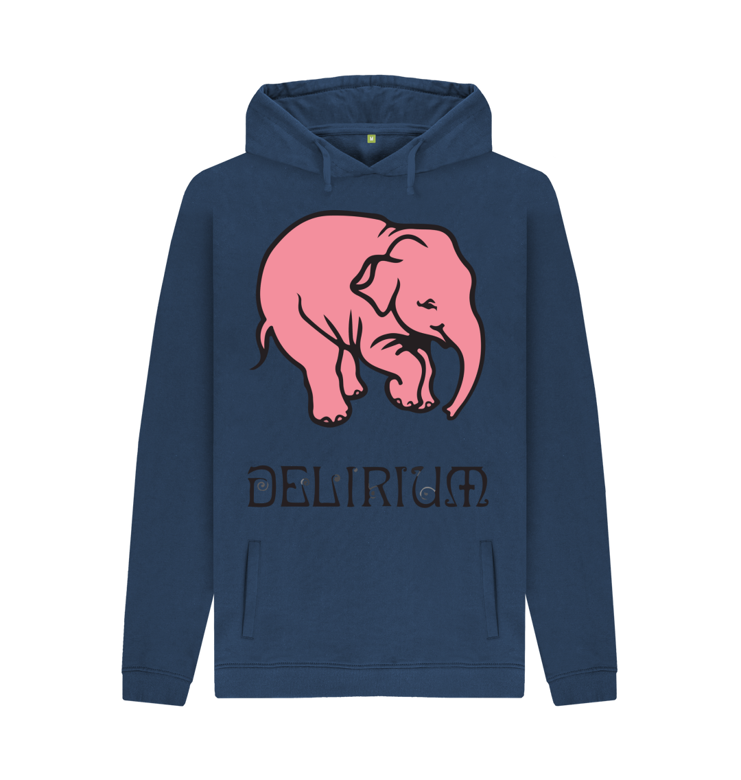 Navy Printed Hoody Front