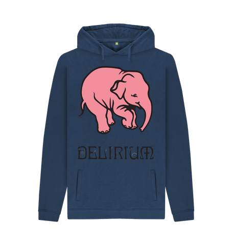 Navy Printed Hoody Front