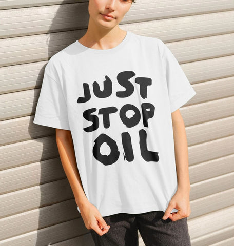 Just Stop Oil x Skull Women's Relaxed Fit Tee