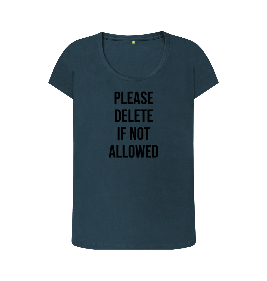 Denim Blue Printed T-shirt Front