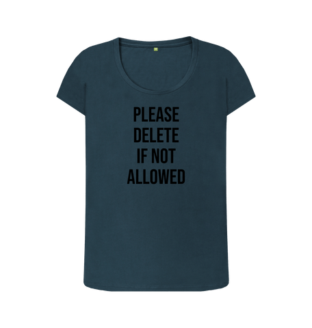 Denim Blue Printed T-shirt Front
