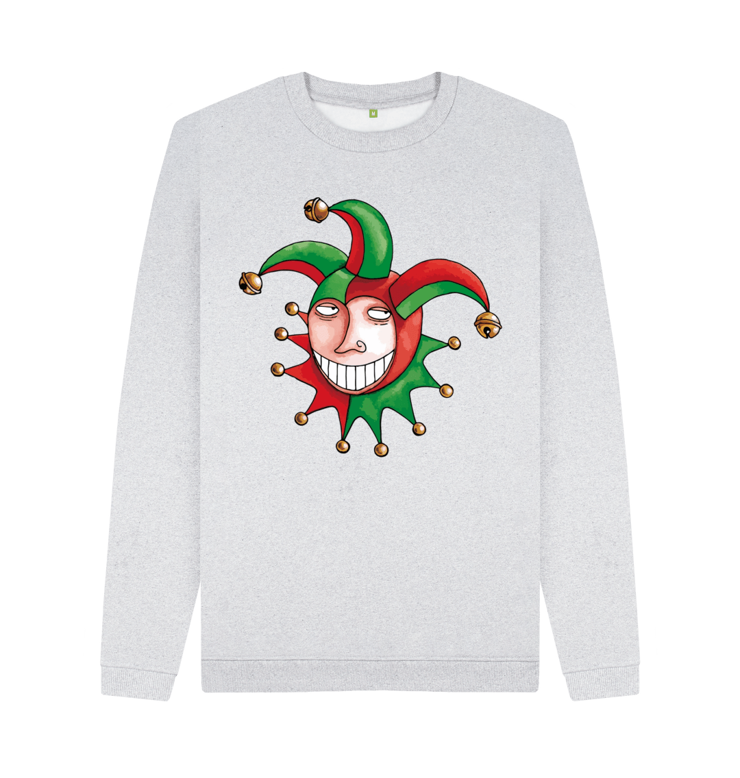 Grey Recycled Printed Sweater Front