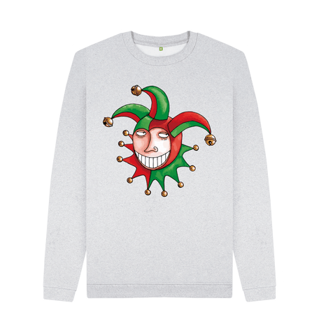 Grey Recycled Printed Sweater Front