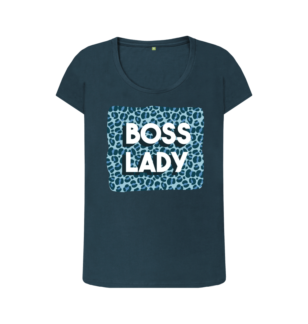 Denim Blue Printed T-shirt Front