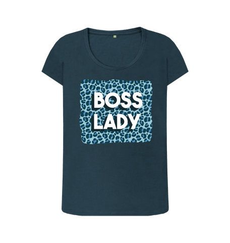 Denim Blue Printed T-shirt Front