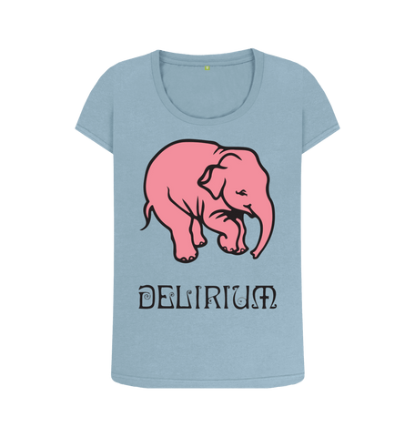 Stone Blue Printed T-shirt Front