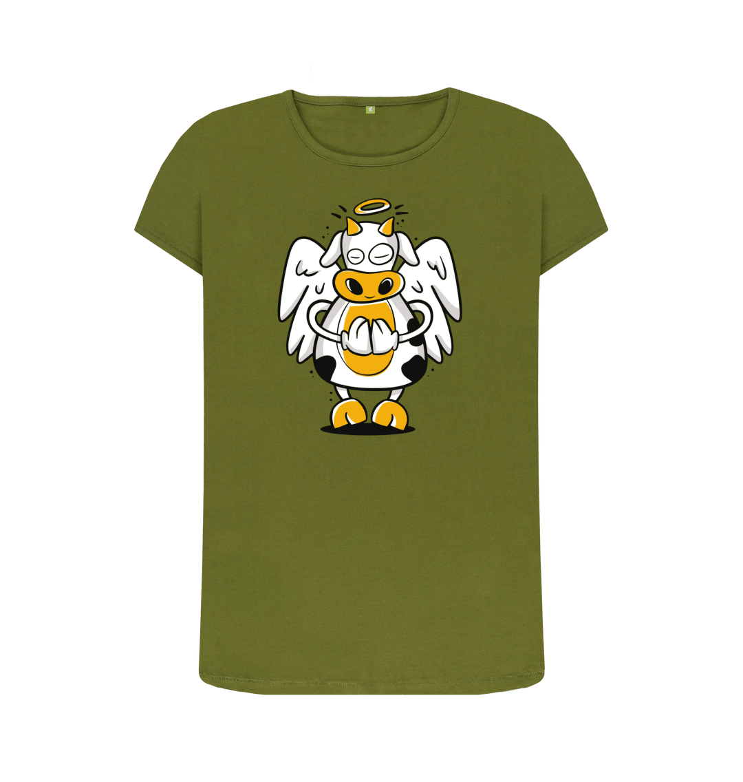 Moss Green Printed T-shirt Front