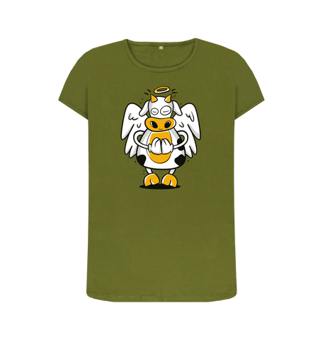 Moss Green Printed T-shirt Front