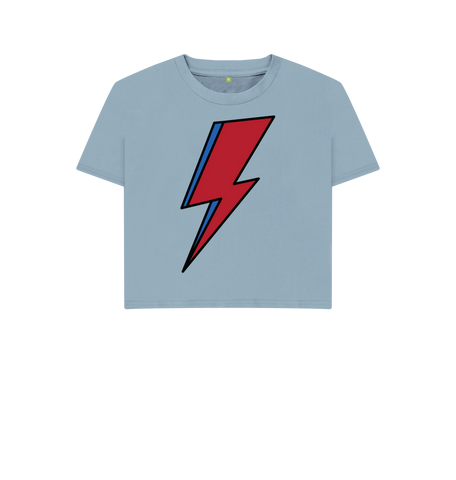 Stone Blue Printed T-shirt Front