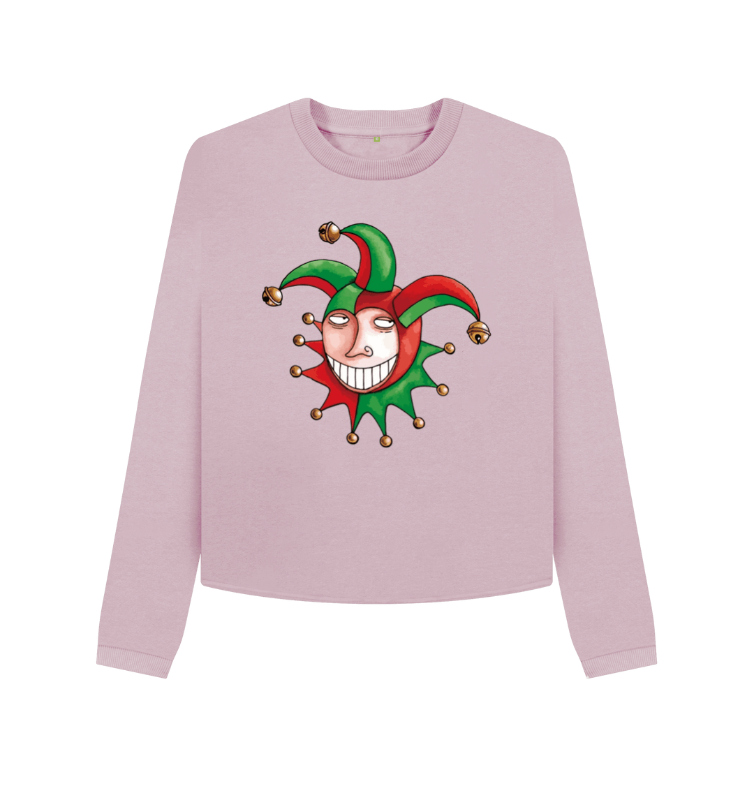 Mauve Printed Boxy Jumpers Front