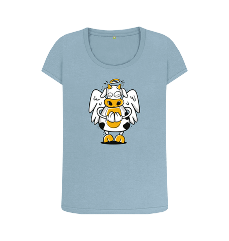Stone Blue Printed T-shirt Front