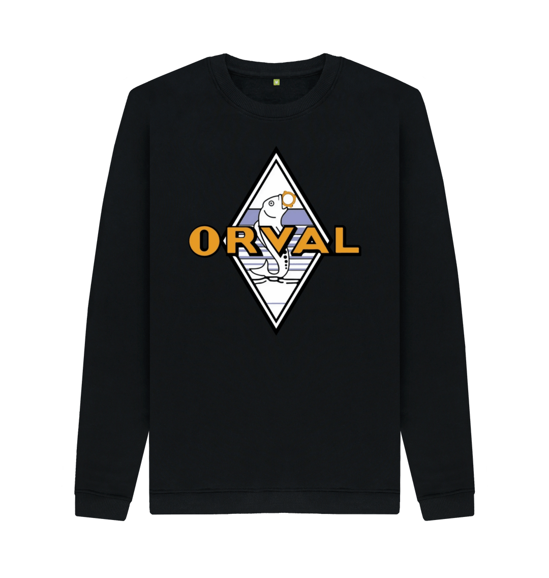 Black Printed Sweater Front