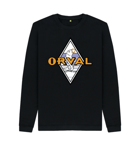 Black Printed Sweater Front