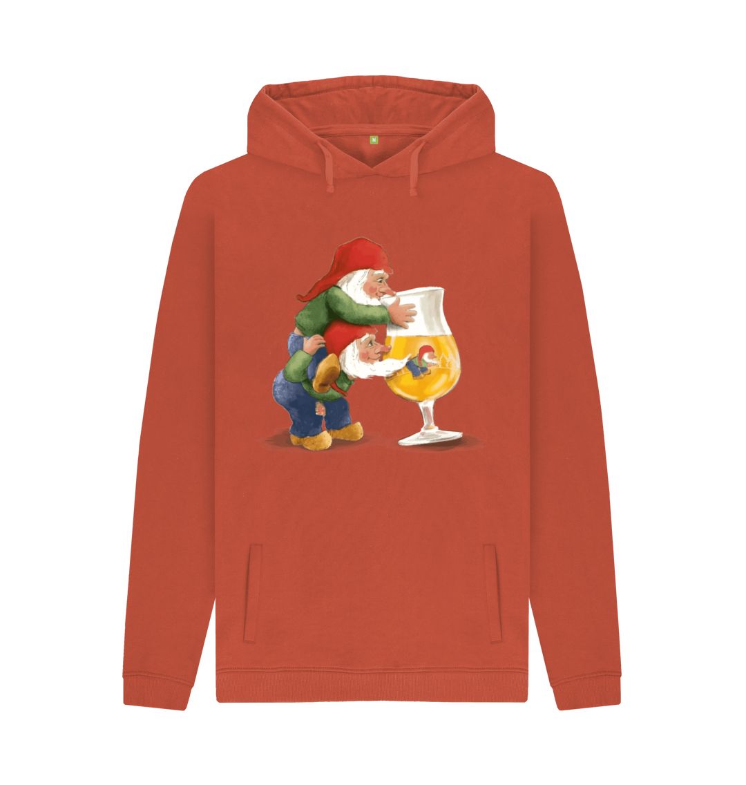 Rust Gnomes Drinking La Chouffe Men's Pullover Hoodie