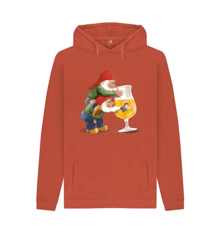 Rust Gnomes Drinking La Chouffe Men's Pullover Hoodie