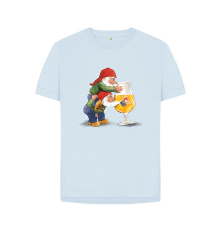 Sky Blue Gnomes Drinking La Chouffe Women's Relaxed Fit Tee